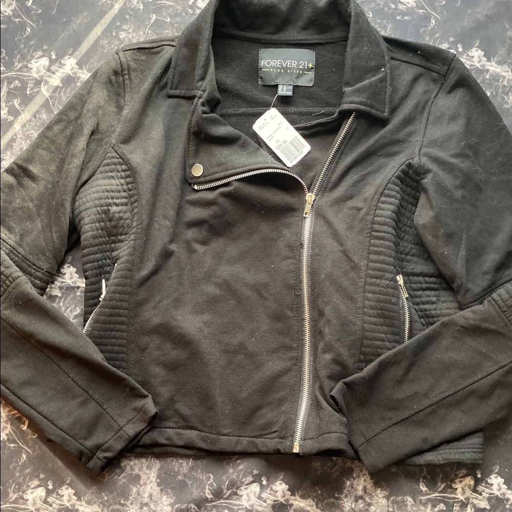 Black moto style jacket